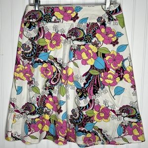 Floral A Line Skirt Size 8P